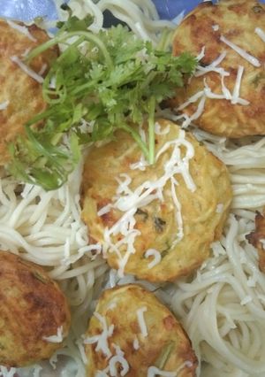 A picture of Cheese  Noodles  Cutlet.