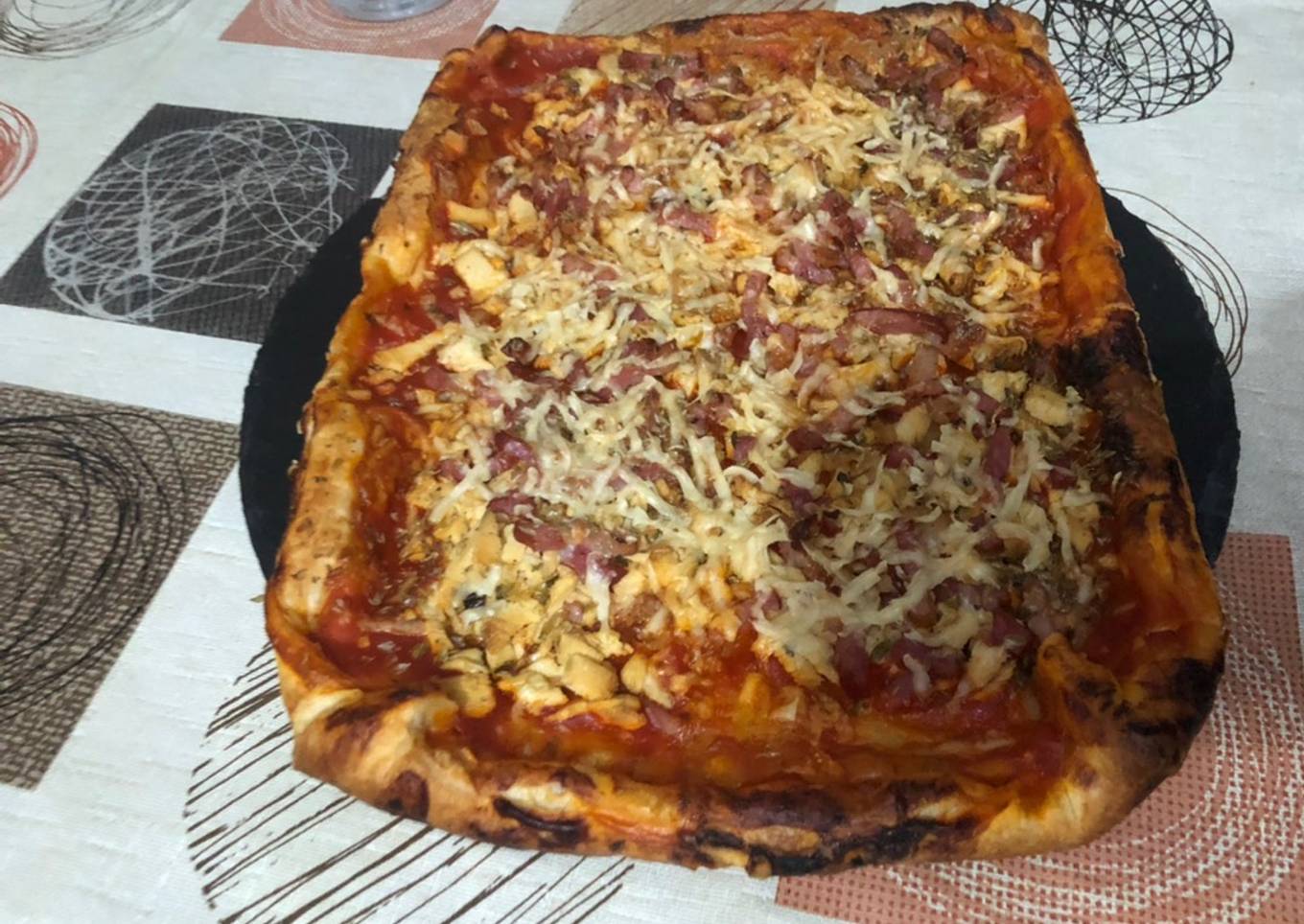 Pizza de pollo bacon