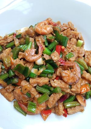 Foto resep Tumis tempe buncis udang