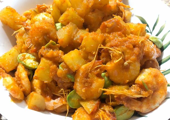 Balado Udang Kentang Pete