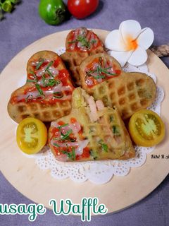 Foto resep Sausage Waffle