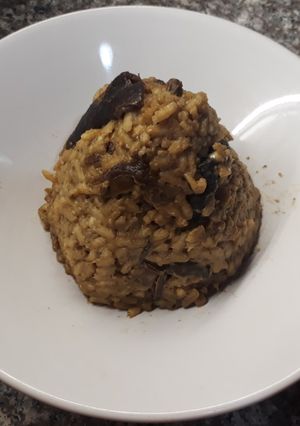 Una foto de Risotto de hongos porcini