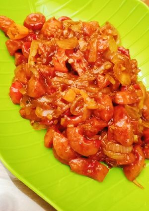 Foto resep Sosis bumbu barbeque pedas