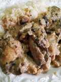 Pollo “alla crème” con funghi Portobello