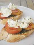 Ciliegine Cheese & Pesto Toast