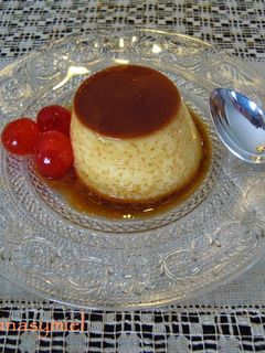 Una foto de Flan de leche condensada