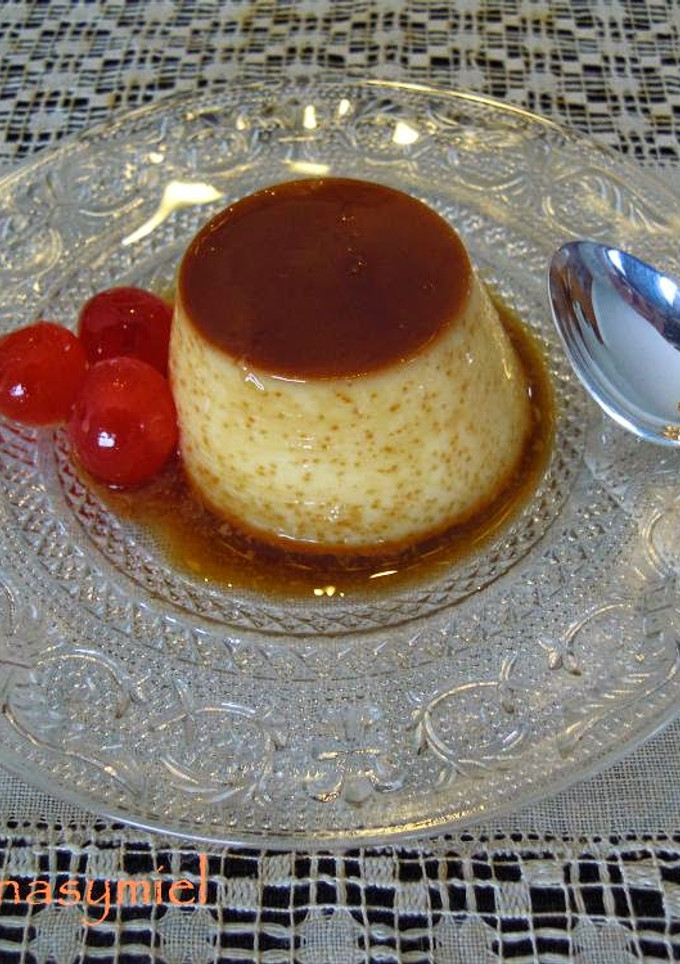 Una foto de Flan de leche condensada