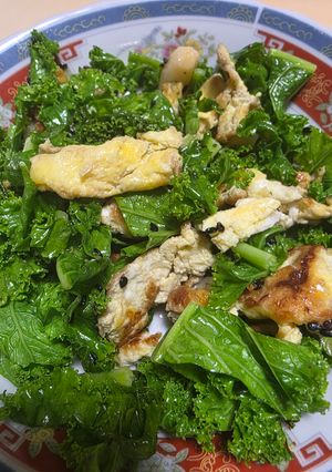 羽衣甘藍炒蛋 的食譜成品照片