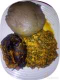 Amala( yamflour with bitterleaf soup