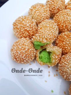 Foto resep Onde-Onde Kacang Hijau Pandan