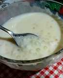 Sagu de leche (bolitas de tapioca)