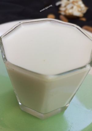 A picture of Homemade Almond Milk.