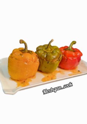 عکسی از دستور دلمه فلفل دلمه ای به سبک من