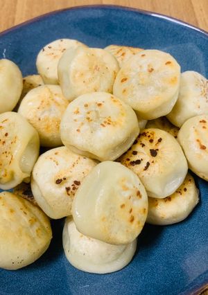 A picture of Pan-Fried Soup Dumplings.