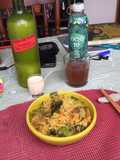 Fideos de arroz y verduras