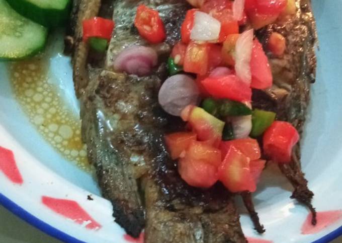 Ikan Nila Bakar Tanpa di Goreng dengan Dabu- dabu