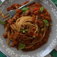 A picture of Vegan bolognese 🍝.