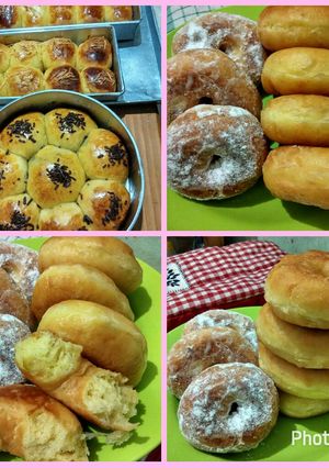 Foto resep Roti sobek dan donat dari ubi