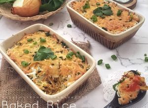 Foto resep Baked Rice and Cheese Casserole
