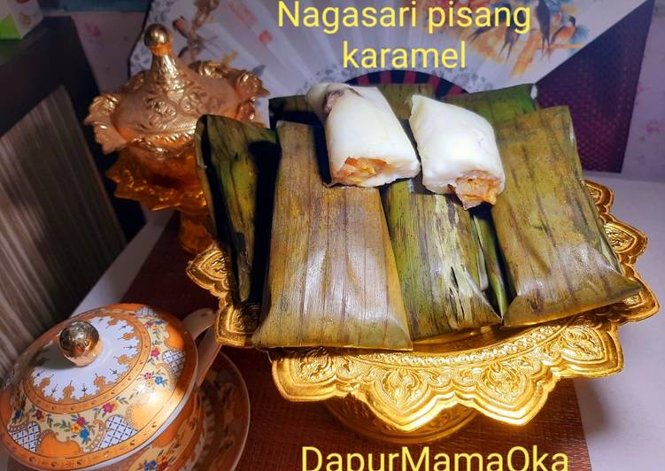 Resep Nagasari pisang karamel lembut nikmat yang Enak Banget