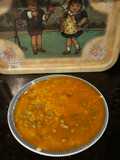 Arroz caldoso con habas baby y pollo, fácil y rápido