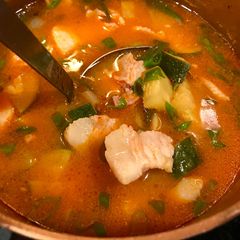 Easy Dwenjang Jjigae (Korean Miso Stew) for 2 A picture of Easy Dwenjang Jjigae (Korean Miso Stew) for 2.
