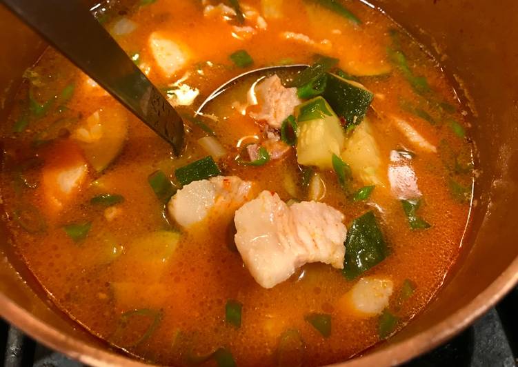 Step-by-Step Guide to Prepare Quick Easy Dwenjang Jjigae (Korean Miso Stew) for 2