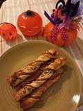 Bastoncini di pasta sfoglia con zucca speziata
