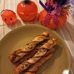 Bastoncini di pasta sfoglia con zucca speziata-レシピのメイン写真