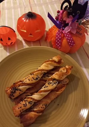 Foto di Bastoncini di pasta sfoglia con zucca speziata