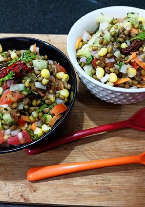 A picture of Whole moong salad.