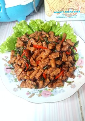 Foto resep Oseng Tempe Lombok Ijo
