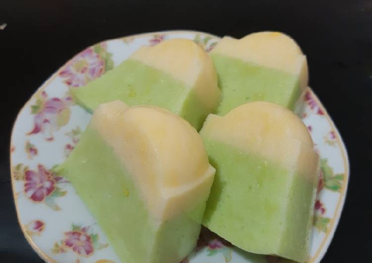 Langkah Menyiapkan Puding busa pandan Anti Gagal