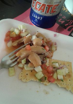 Una foto de Ceviche de champiñones 