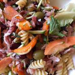 A picture of Apricot, Basil and Serrano Ham Salad.
