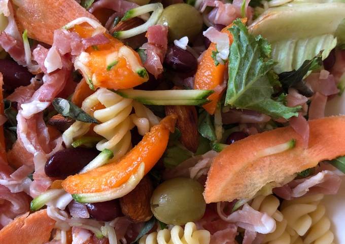 Apricot, Basil and Serrano Ham Salad