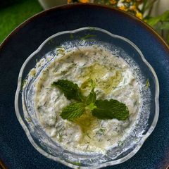 A picture of Tzatziki dip.