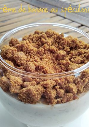 Une photo de Crème de bananes au spéculoos