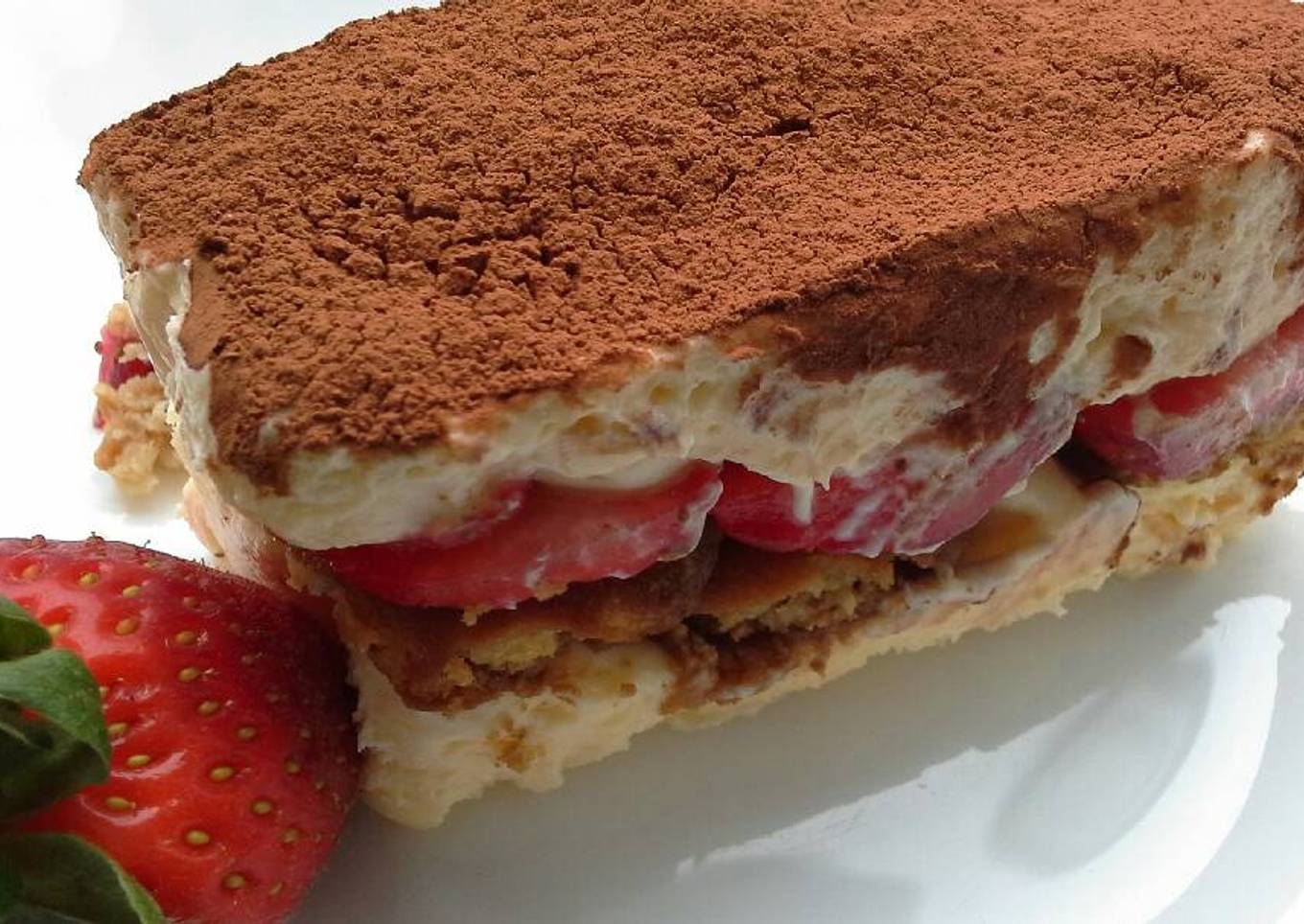 Casi tiramisú de fresas