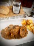 Solomillo con salsa de Vino dulce a la pimienta
