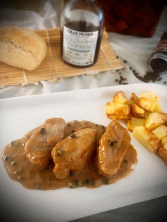 Una foto de Solomillo con salsa de Vino dulce a la pimienta