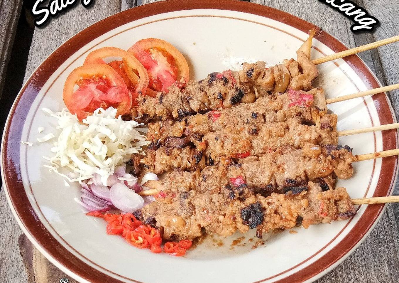 Sate Jamur Tiram Bumbu Kacang