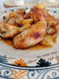 Alitas de pollo asadas con piña