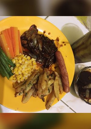 Foto resep Chicken steak sause blackpepper (teflon) ala saya
