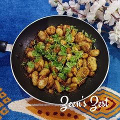 A picture of Koorka/Chinese Potato Stir Fry.