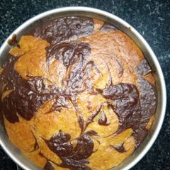 A picture of Choco vanilla marble cake.