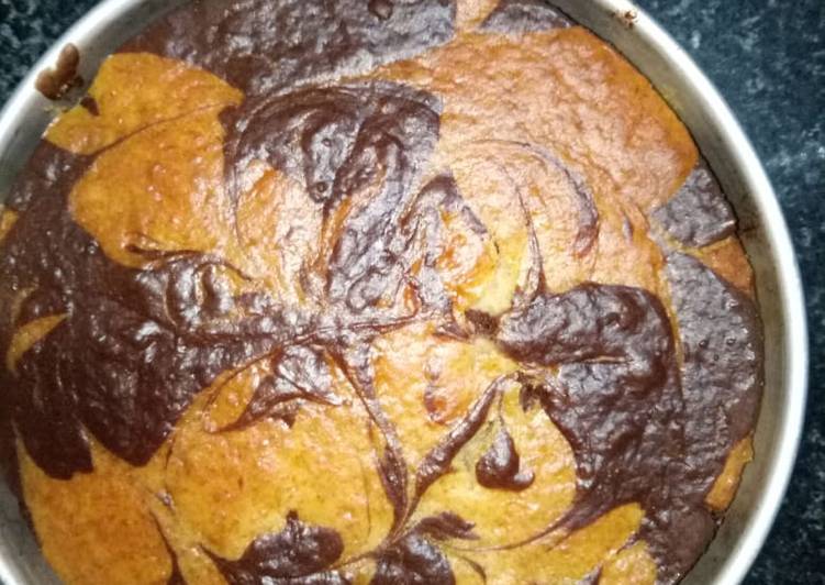 Choco vanilla marble cake