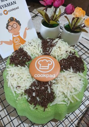 Foto resep ✔️90. Bolu Pandan Kukus Simpel