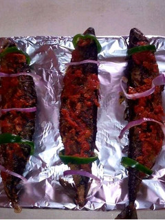 A picture of Grilled peppered Titus Fish.