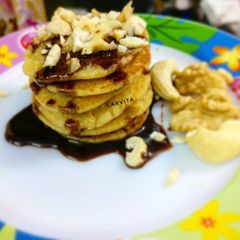 A picture of Oats and whole wheat pancakes.